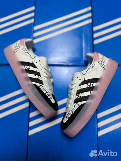 Кеды женские Adidas Samba x Hello Kitty Белые