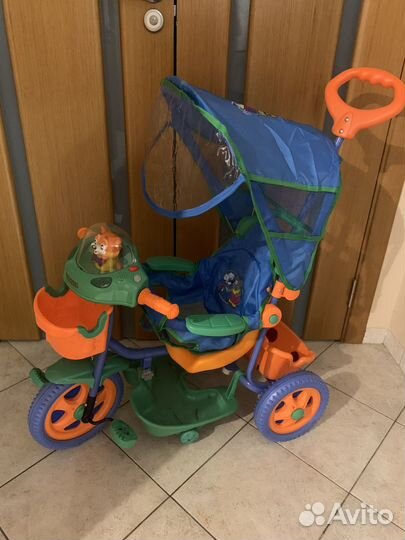 Велосипед с ручкой новый