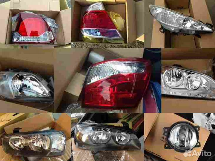 Фара левая черная электрика С мотором для ford foc