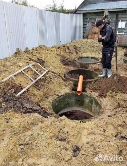 Септик из бетонных колец канализация