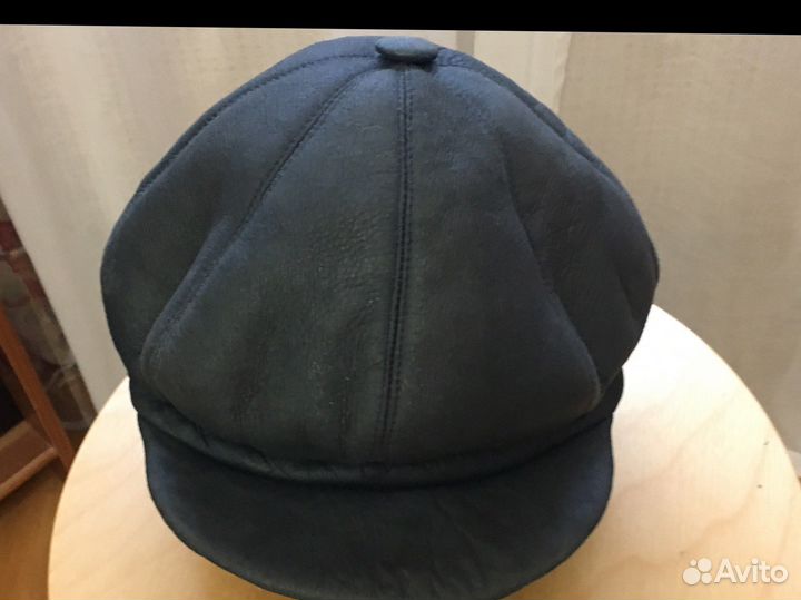 Кепка кожа, меховая, унисекс