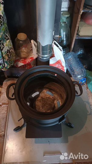 Печь для казана с трубой