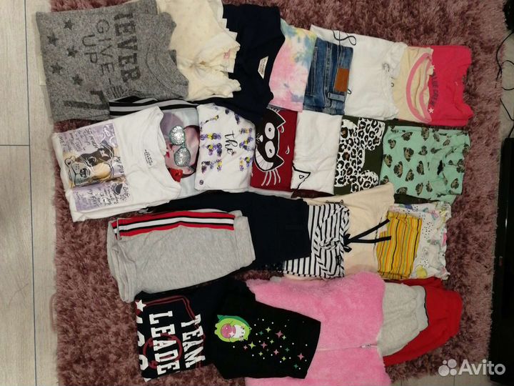 Вещи для девочки пакетом 140 146