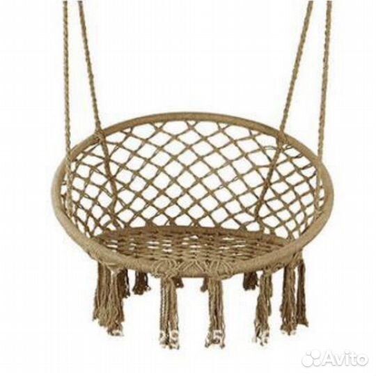 Качеля плетеная подвесная