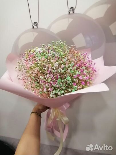 Букет гипсофилы подарок живые цветы