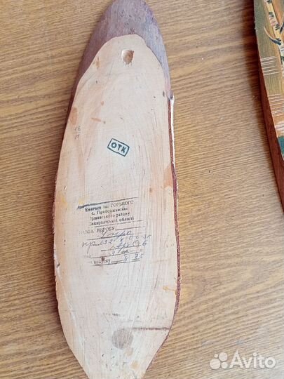 Панно на срезе дерева СССР 1975 год