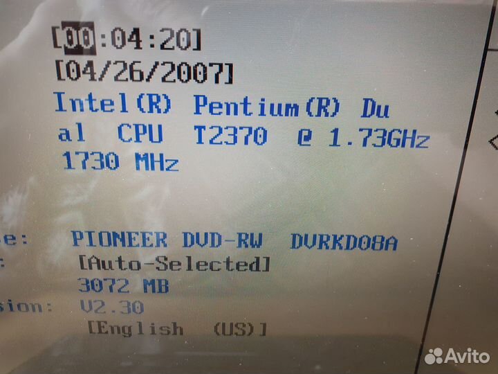 Toshiba Satellite A300-15E мать рабочая