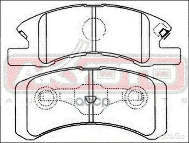 Колодки тормозные дисковые передние AKD-6428