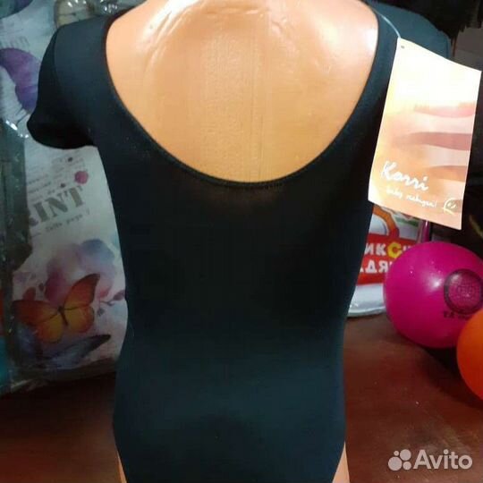 Гимнастический купальник короткий рукав