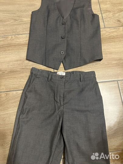 Жилет брюки.Button blue