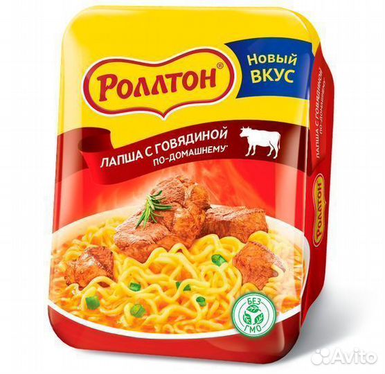 Лапша Роллтон По-домашнему c Говядиной 90 г