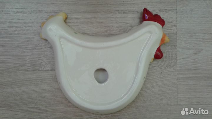 Пасхальная тарелка для яиц и ложки керамические