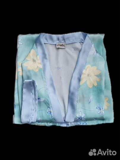 Атласный халат-кимоно