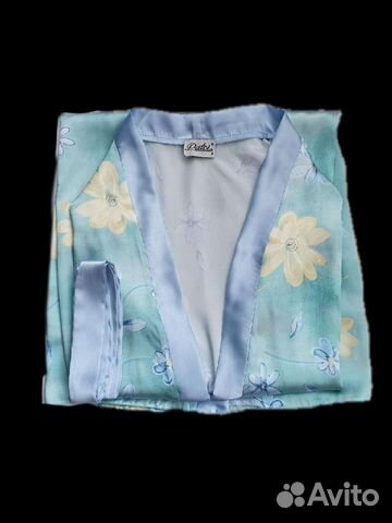 Атласный халат-кимоно