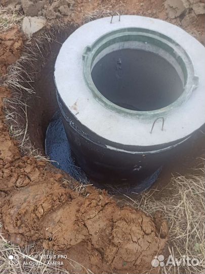 Септик из бетонных колец. Под ключ. Копка колодца
