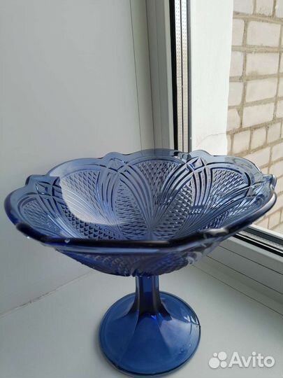 Ваза для фруктов на ножке СССР