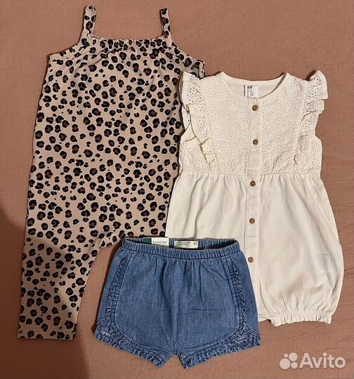 Летняя одежда hm, benetton (74/80)