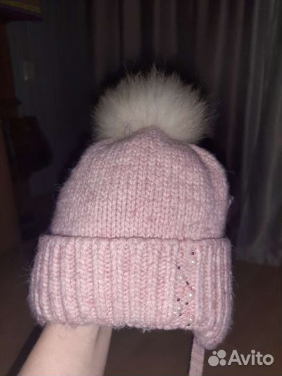 Шапка детская для девочки зимняя