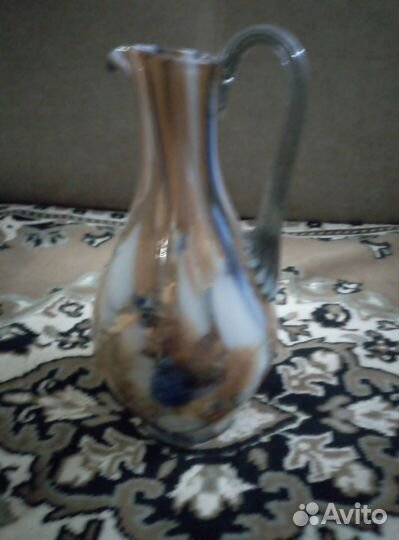 Кувшин цветное стекло СССР