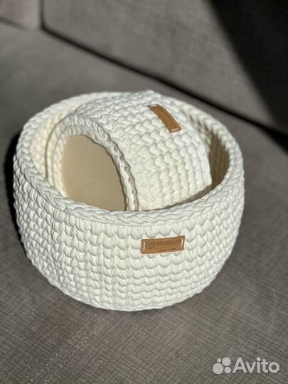 Корзины из трикотажной пряжи