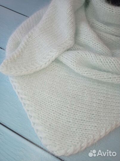 Бактус+шапочка бини. Пух норки. Ручная работа