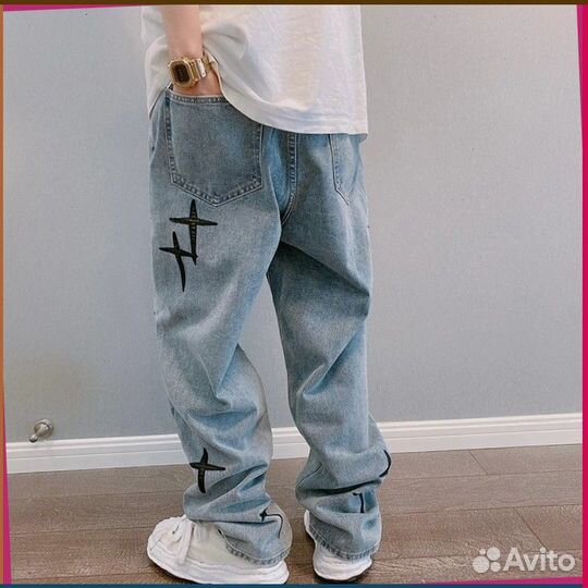 Штаны карго Y2K с крестами (39167 Art товара: )