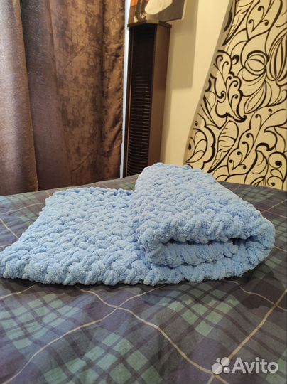 Плед детский вязаный ручная работа