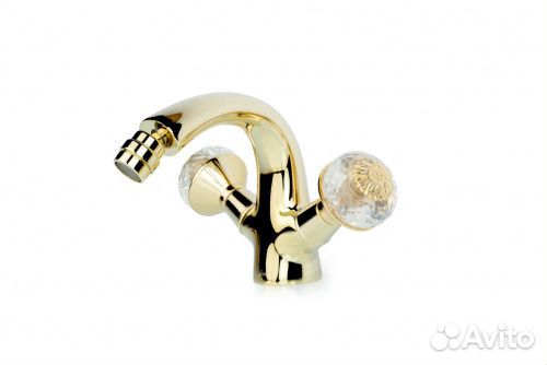 Смеситель для биде Boheme Flora 296-FL золото лат