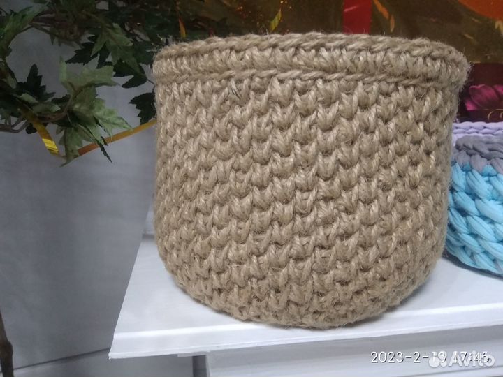 Корзина из джута