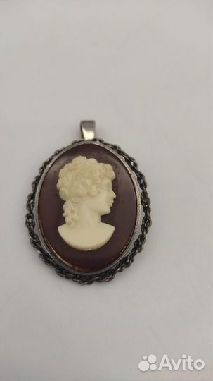 Подвес винтажный металл камея 1960-1980-е гг. №68