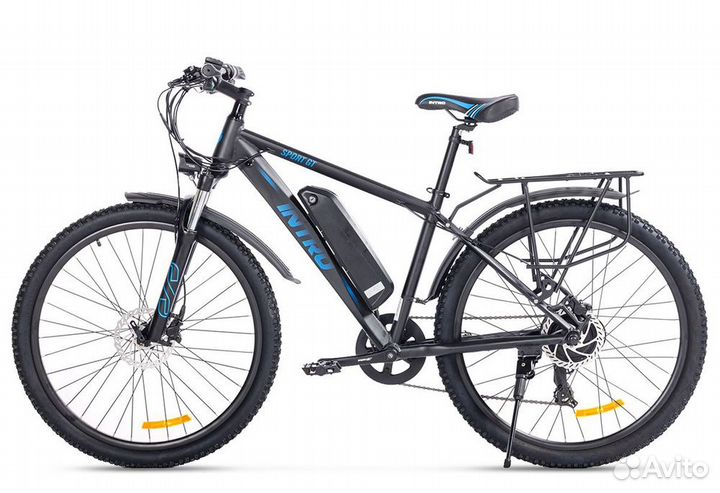 Электровелосипед intro Sport GT черно-синий-2691