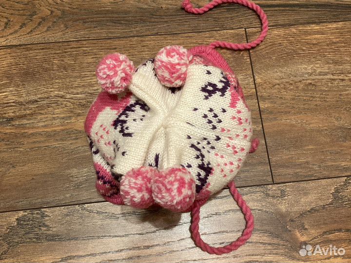 Комплект шапка, шарф зимний вязаный