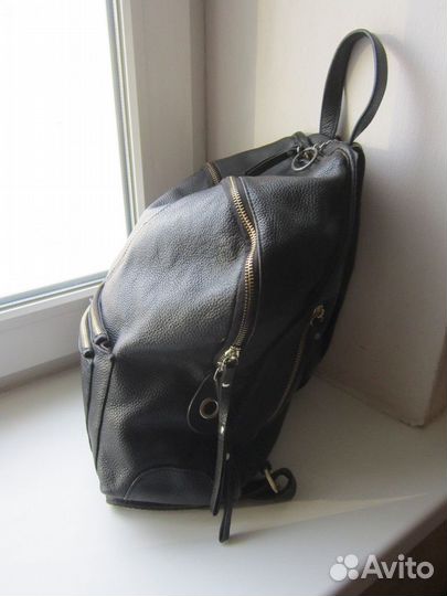 Сумка рюкзак натуральная кожа унисекс