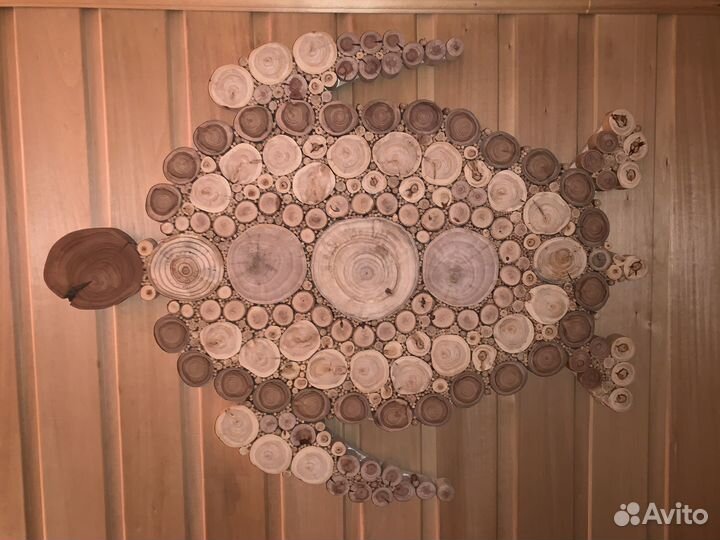Панно из спилов дерева