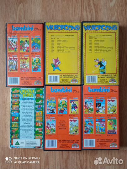 Видеокассеты vhs мультфильмы ГДР 80-90гг