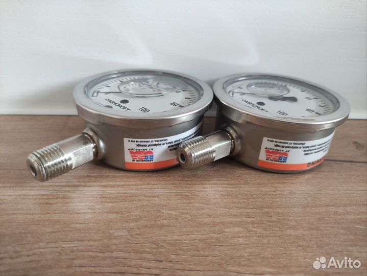 Манометр Ashcroft Duralife, 0-100 PSI, 2-1/2