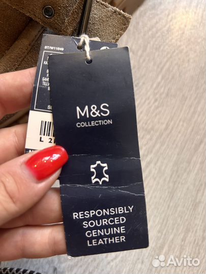 Лоферы нат. замша 41 Marks and Spencer UK