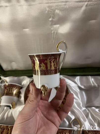 Кофейный сервиз новый в коробке китайский фарфор
