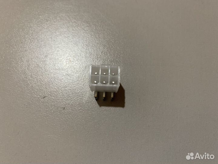 Разъем питания 6 pin (пин) угловой на хеш плату
