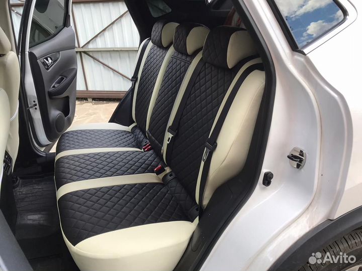 Чехлы на Кашкай J11 из Экокожи Ромб