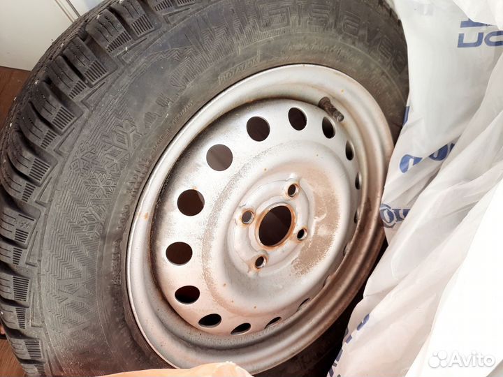 Колеса r 14 зимние шипованные 2 сезона