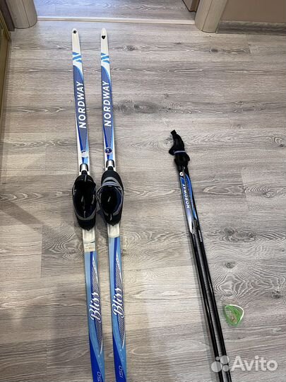 Лыжи беговые nordway 150см, размер ботинок 31