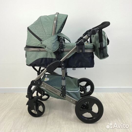 Детская коляска Luxmom 555 2в1 зеленый