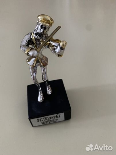 Фигурка скрипача серебряная