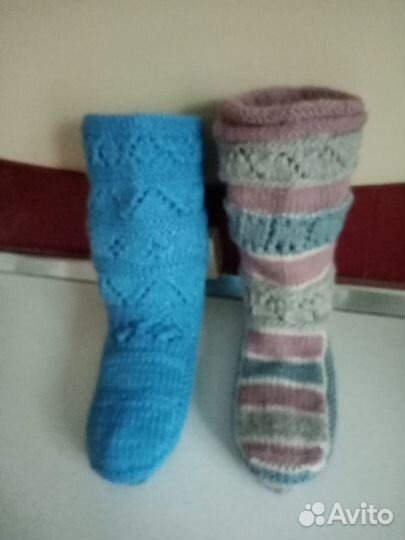 Носки вязаные ручной работы, очень большой выбор