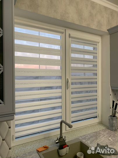 Рулонные шторы день ночь