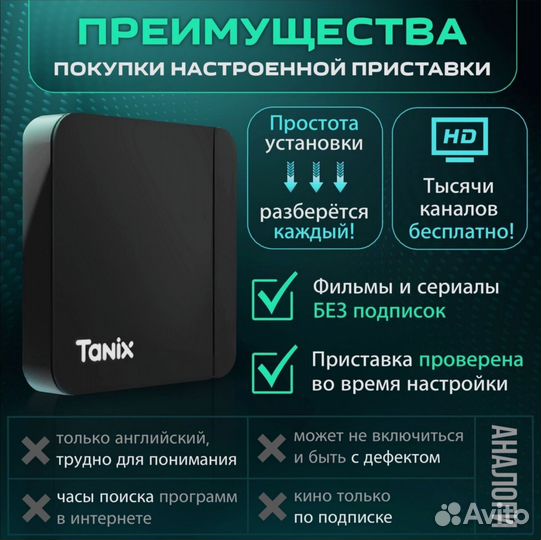 SMART TV приставка Андроид тв Tanix W2 / TX1