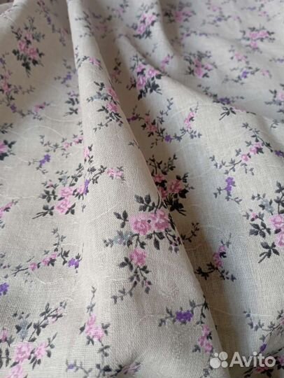 Ткань лен с хлопком 