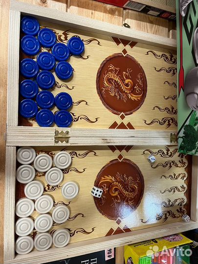 Нарды + шашки 9в1