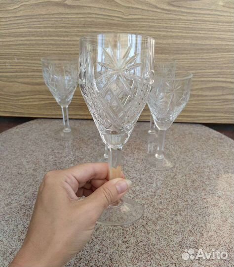 Бокалы фужеры хрусталь СССР 6шт